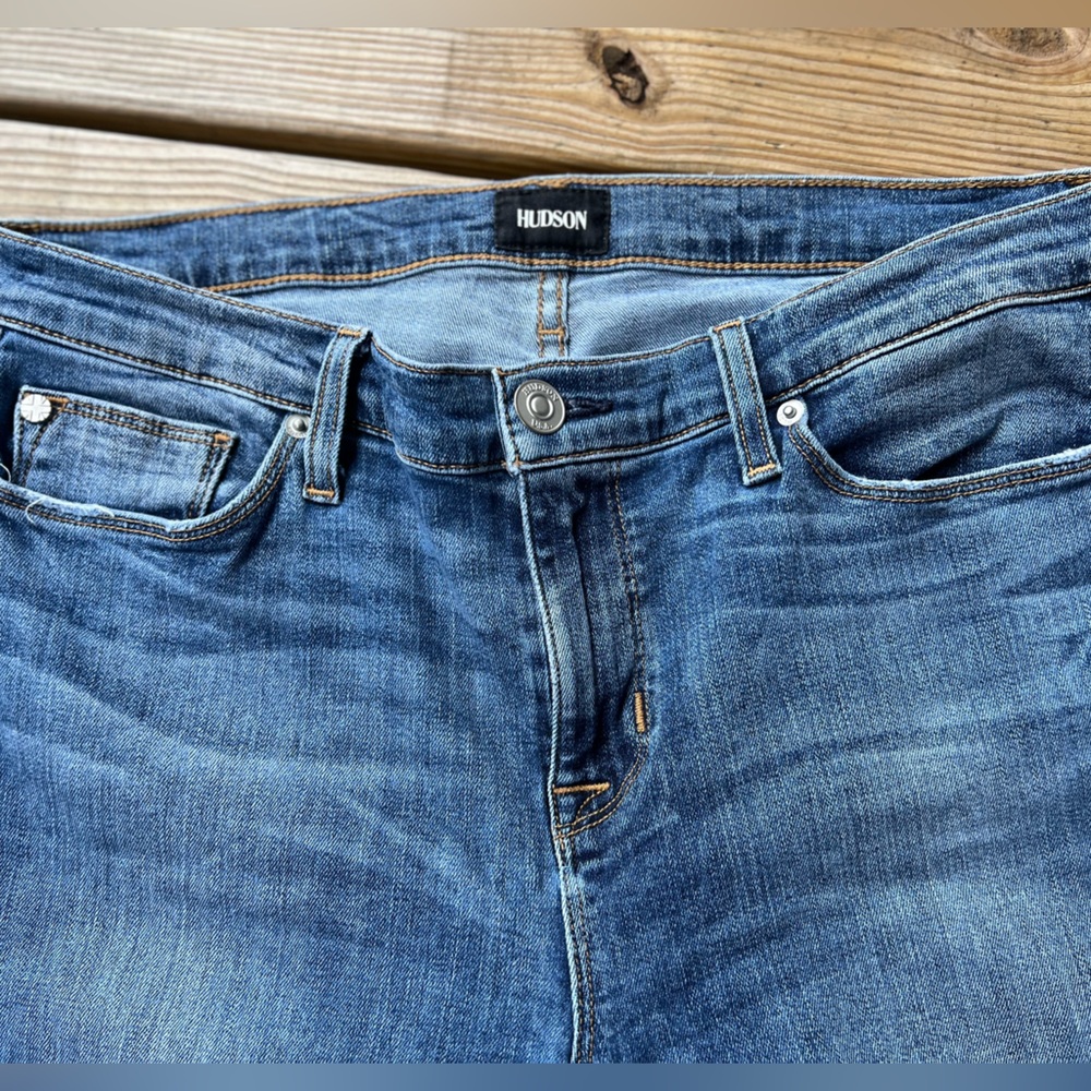 Hudson Women’s Distressed Blue Skinny Jeans size 31 - Picture 5 of 11